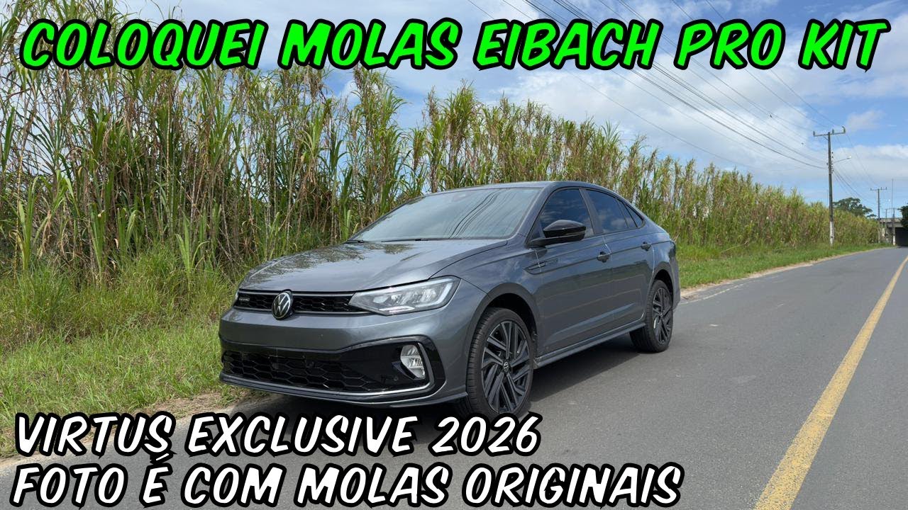 MOLAS EIBACH PRO KIT NO VIRTUS EXCLUSIVE 2026. FICOU TOP D+ 🚗🚀