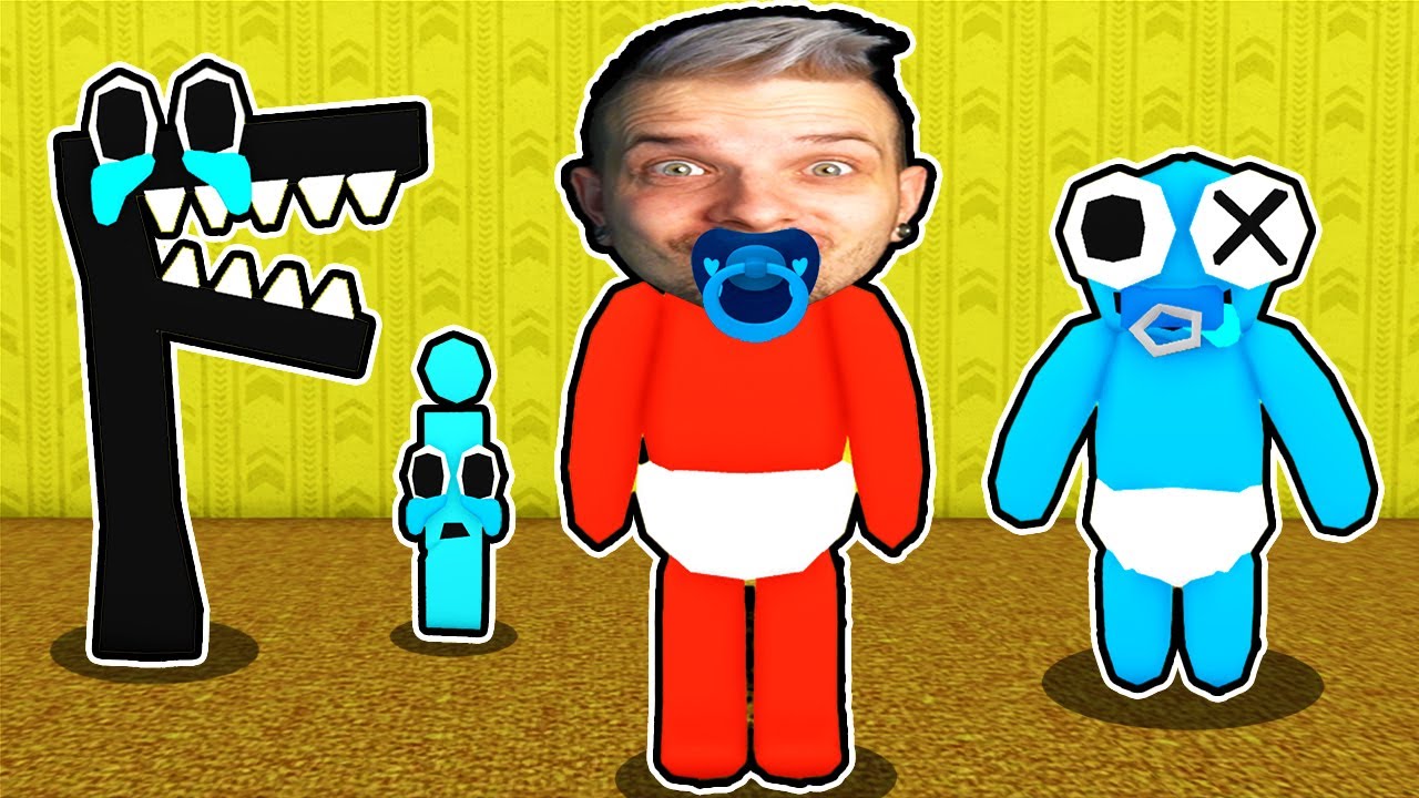 PŁACZĄCE LITERKI ALPHABET LORE i DZIDZIUSIE RAINBOW FRIENDS w BACKROOMS w ROBLOX - Backrooms Morphs