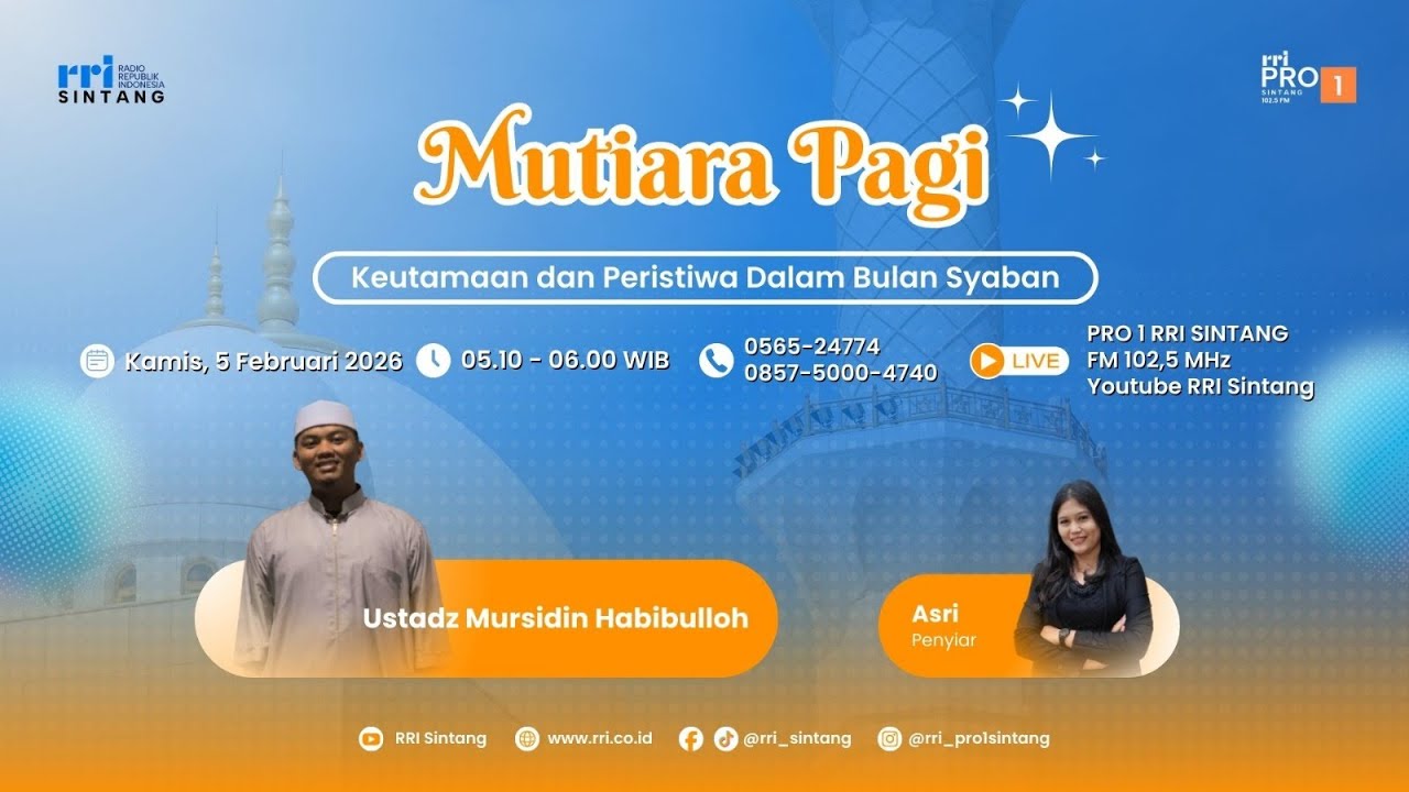 MUTIARA PAGI ISLAM : "KEUTAMAAN DAN PERISTIWA DALAM BULAN SYA'BAN"