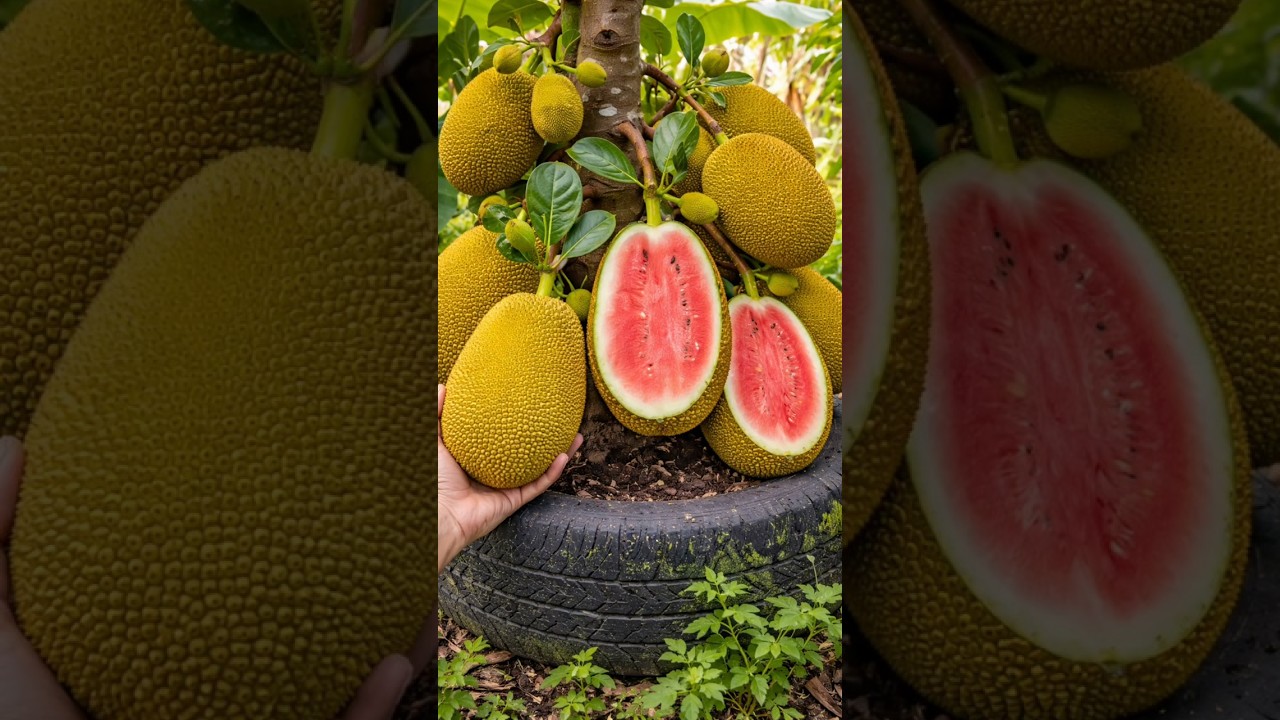 Jackfruit grafting ✔ technique #satisfying #plantgrafting #graft #timelapse #nature #shorts