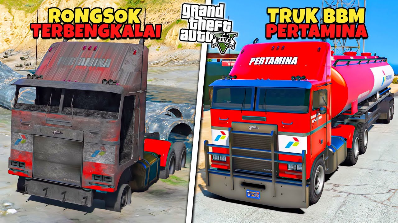 Aku Menemukan Truk Pertamina Indonesia Yang Sudah Rongsok Terbengkalai - GTA 5 MOD