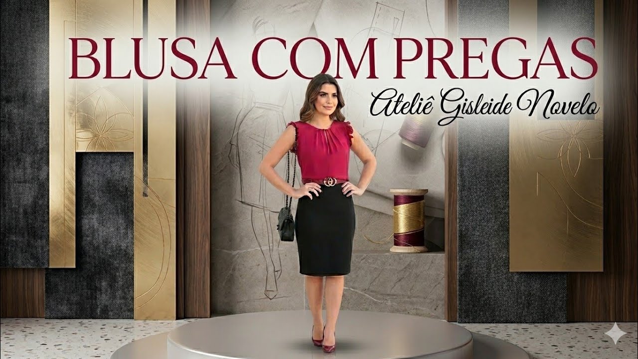 ✅️DIY Como fazer Blusa com Pregas_Costura fácil passo a passo para iniciante Gisleide Novelo