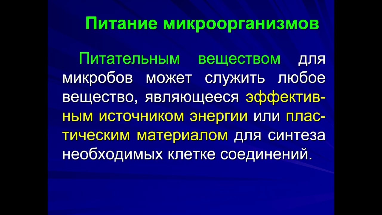 Физиология микроорганизмов