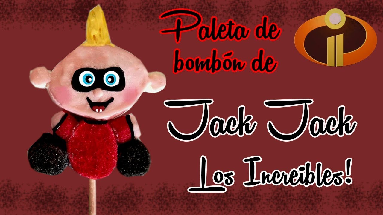 🔻Paleta de bombón de Jack Jack🔥  de los Increibles Decorada con Chocolate |Para fiestas infantiles|