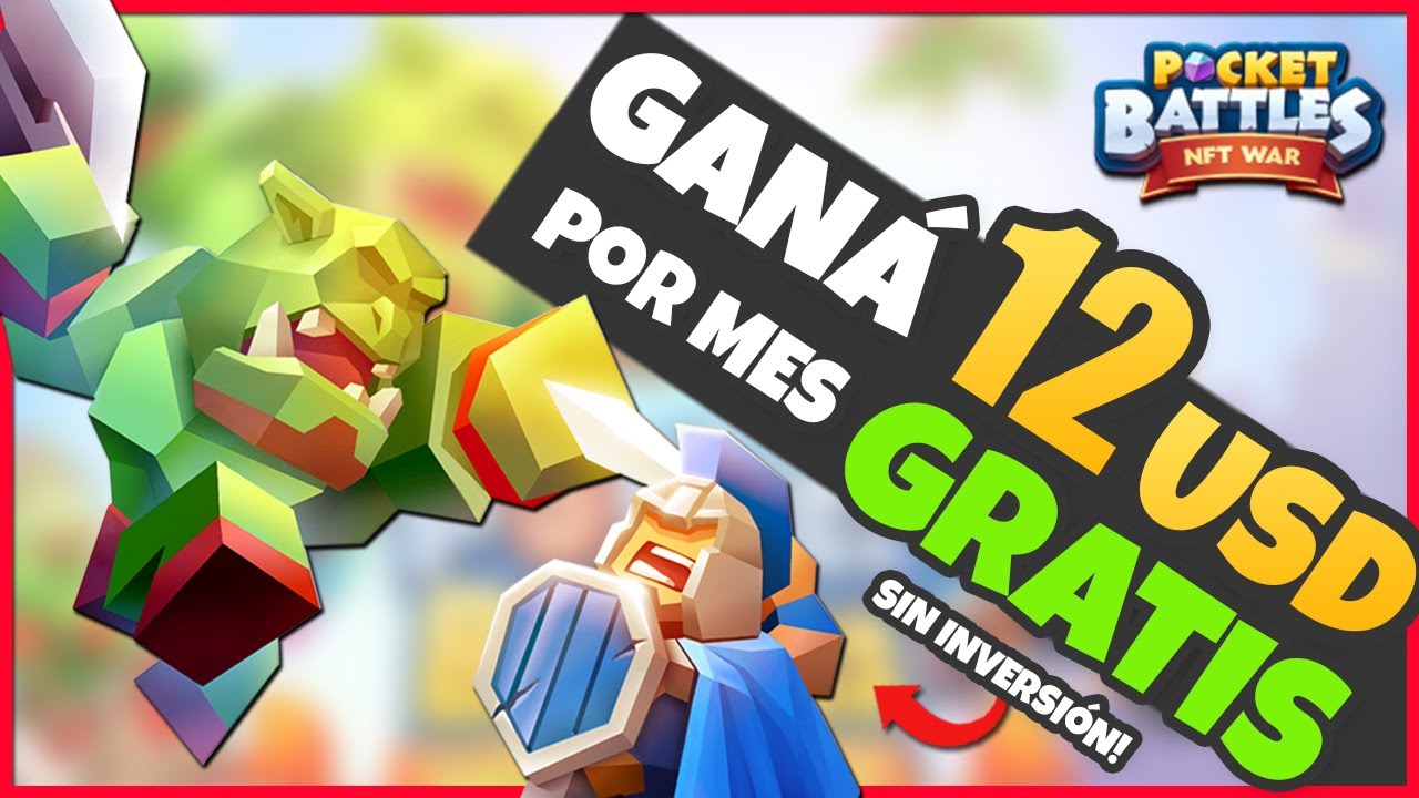 🔴 12 USD GRATIS POR MES JUGANDO! | Todo sobre POCKET BATTLES NFT WAR | Como GANAR PKS y RETIRARLOS ✅