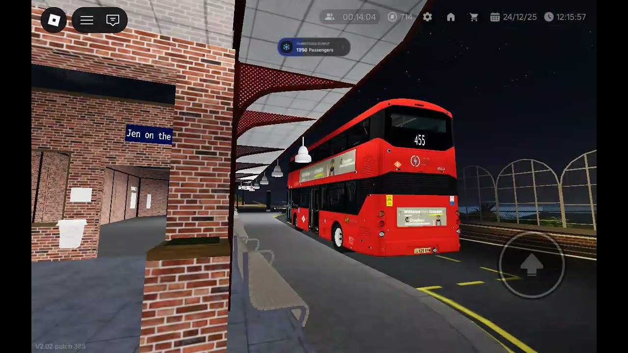 FIRST DAY! A Wright Streetdeck Electroliner Vision Zero On A 289 In ROBLOX - Croydon: Bus Simulator 