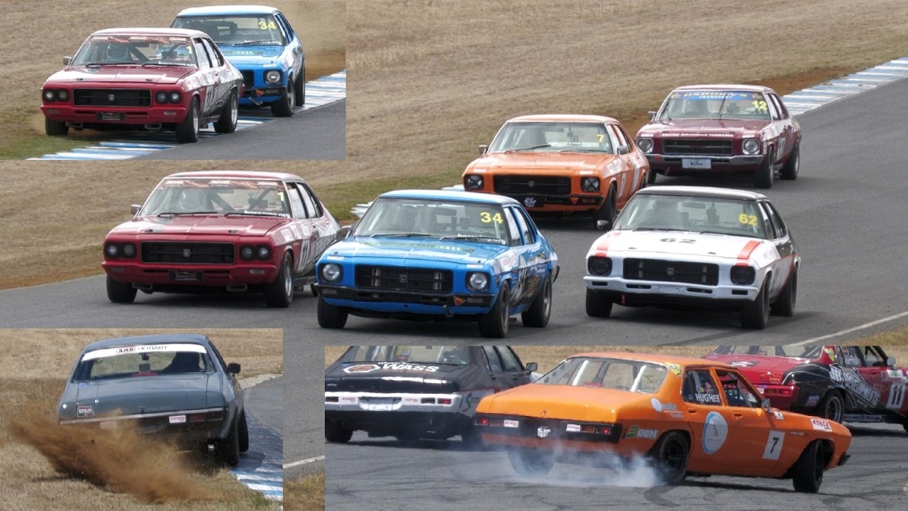 Highlights HQ Holdens Races 3-5 Round 1 TCRC Baskerville 2026 great close racing sideways & slides