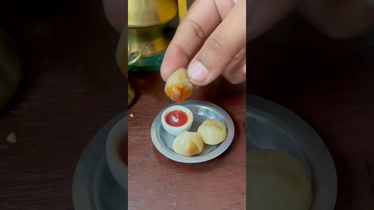 Miniature Momos ❤️ Miniature Cooking #shorts #viral #trending #streetfood