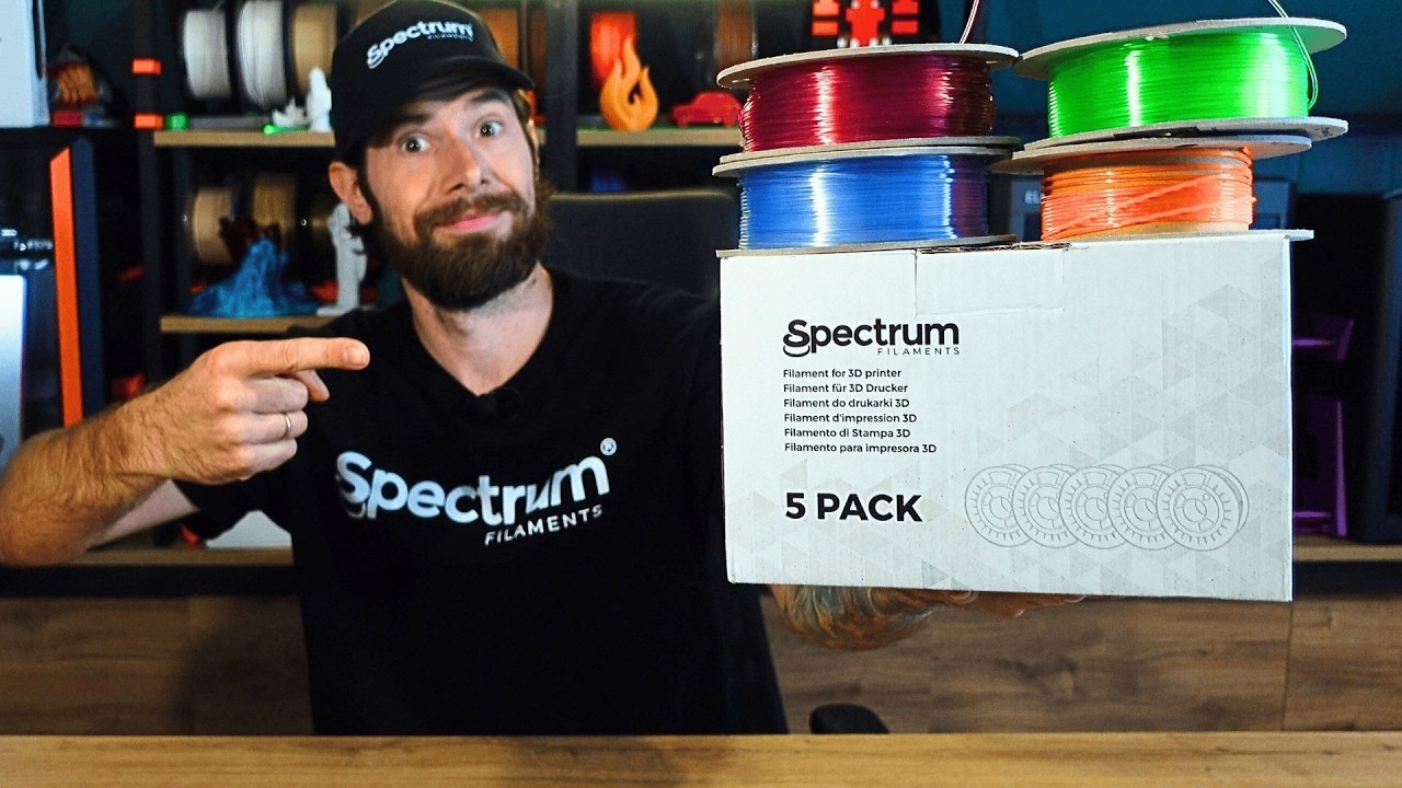 Test balení 5 filamentů – Spectrum PLA Crystal: Barvy a průhlednost!