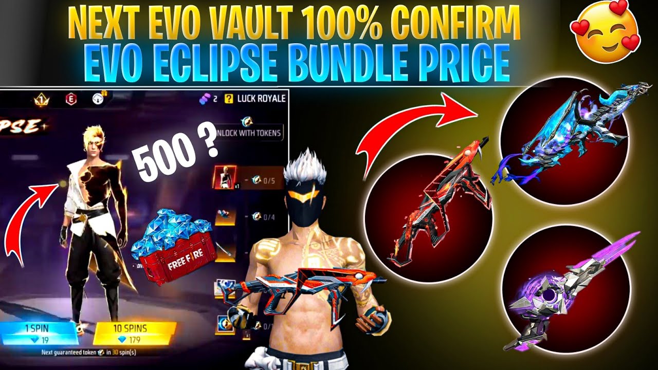 EVO VAULT 100% CONFIRM 🔥 | EVO ECLIPSE BUNDLE TOTAL DIAMOND | FREE FIRE EVO ECLIPSE BUNDLE |FF EVENT