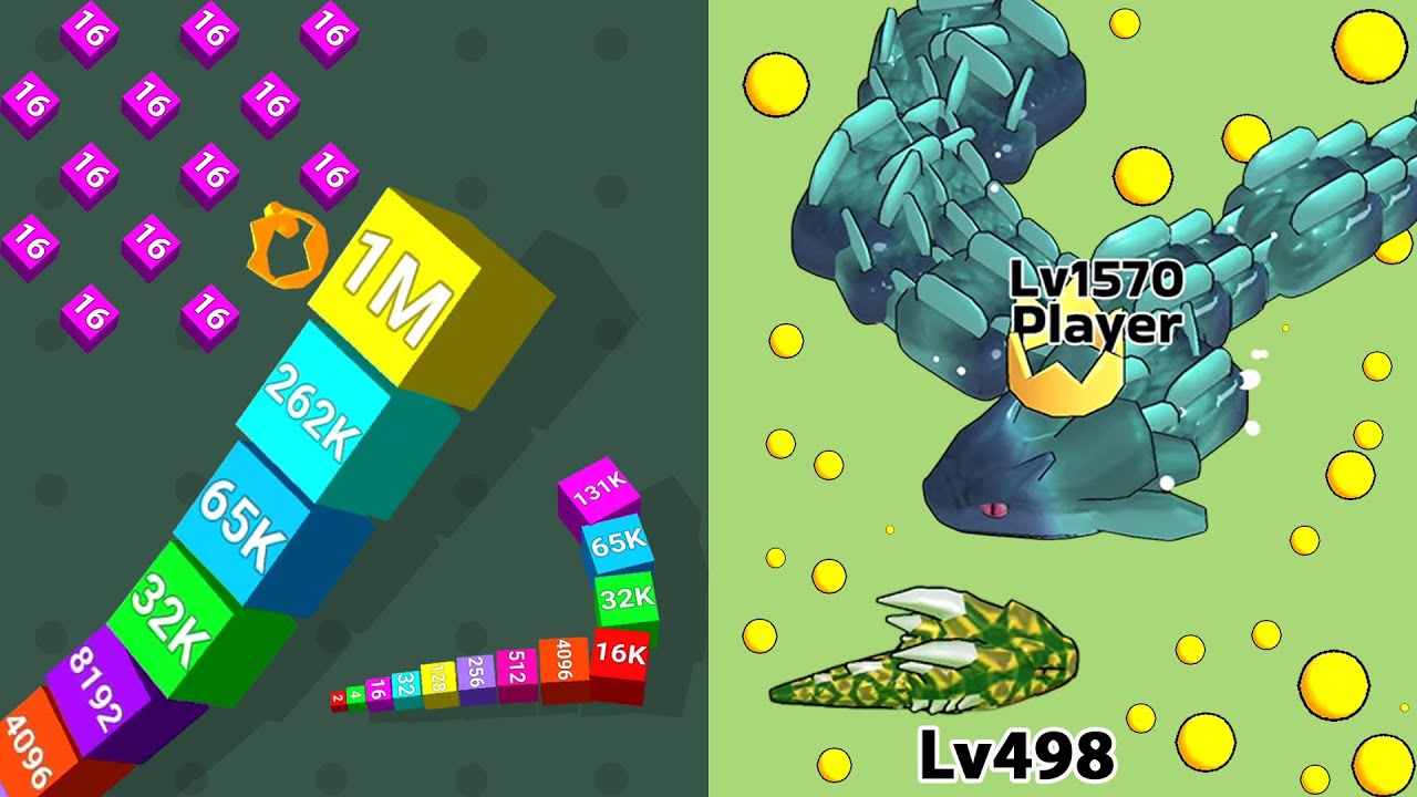 CUBE ARENA 2048 🐍 vs 🐍 SNAKE CLASH 🔥