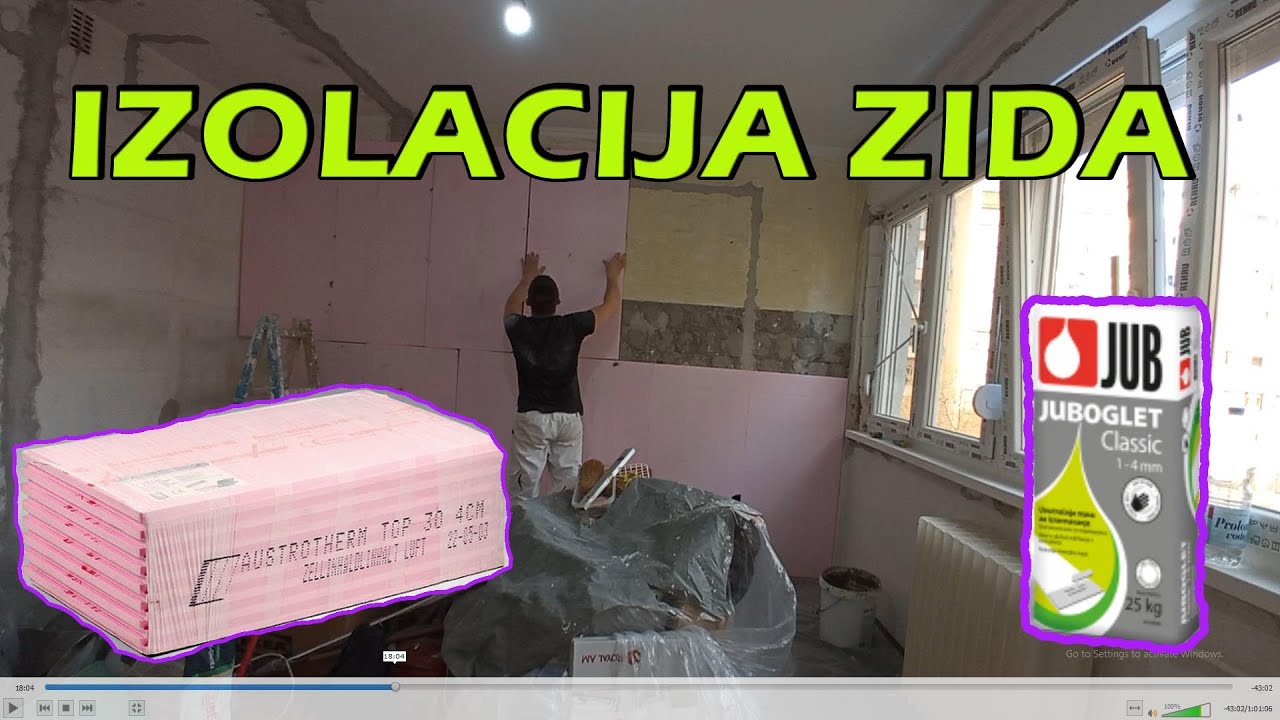Termo izolacija Zida + 🗣️Gletovanje Valjkom   (lepak - mrezica)