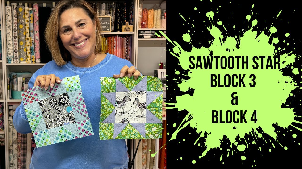 Sawtooth Star Quilt 2024 - Block 3 & Block 4