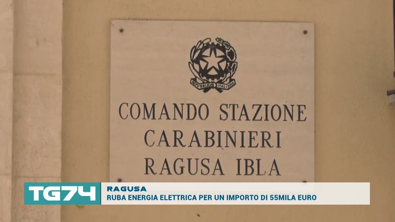 RAGUSA - RUBA ENERGIA ELETTRICA PER UN IMPORTO DI 55MILA EURO