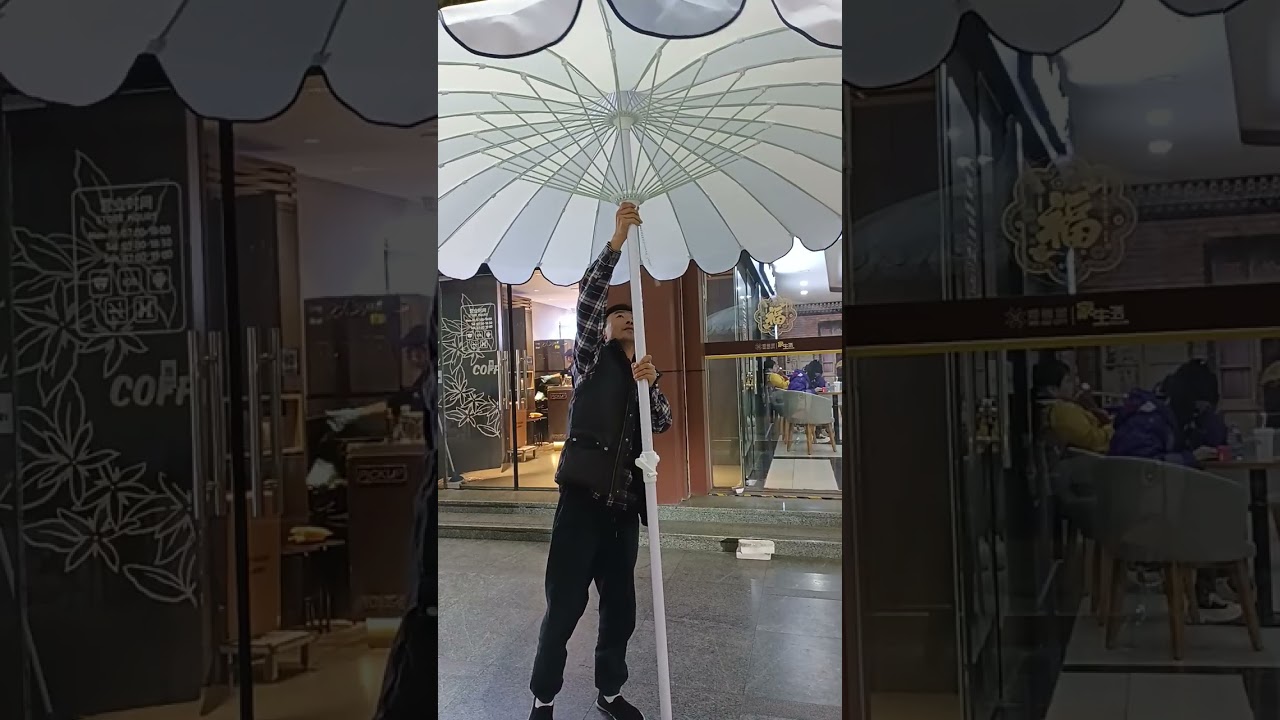 24ribs outdoor umbrella with crank  2