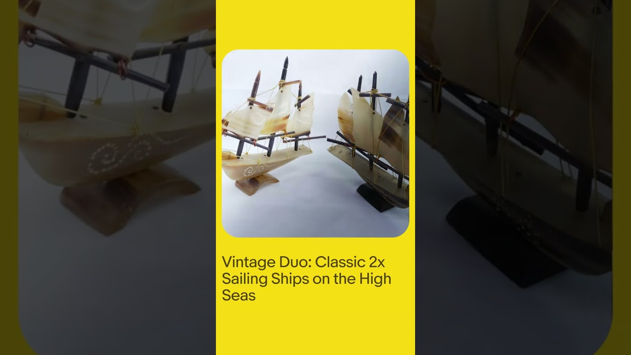 Vintage Duo: Classic 2x Sailing Ships on the High Seas