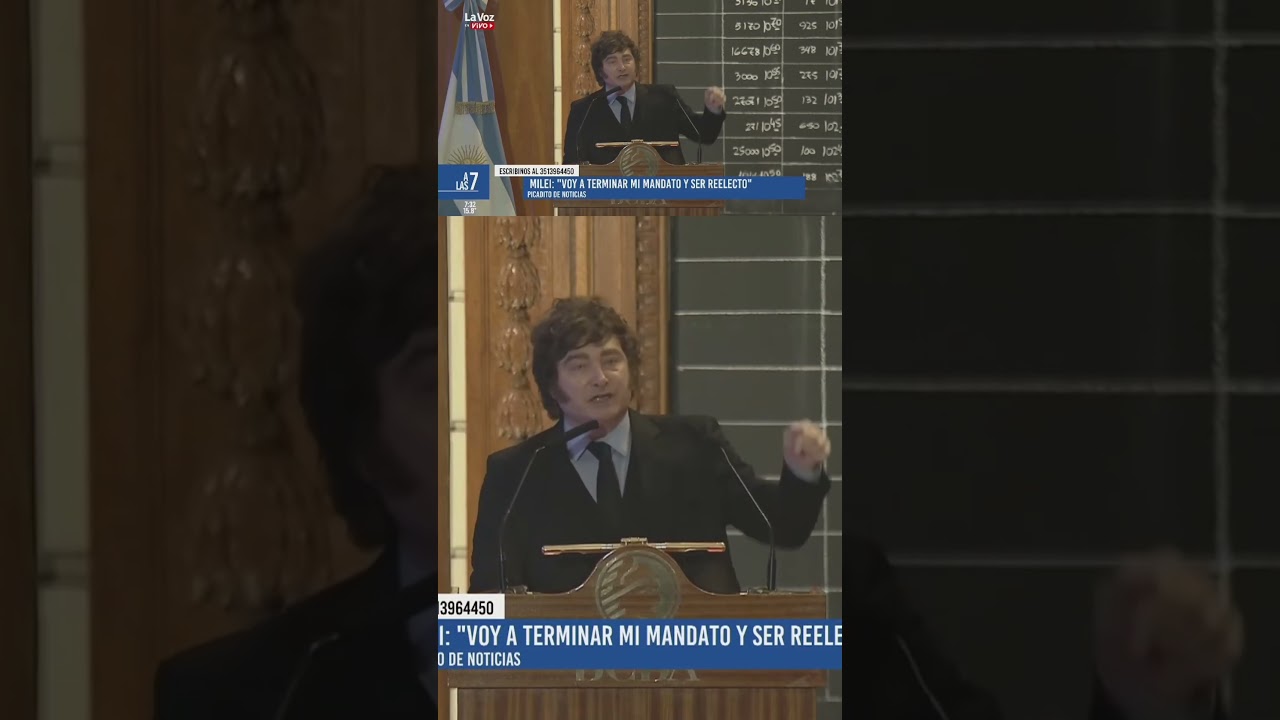 Milei en la bolsa de comercio: &ldquo;voy a ser reelecto&rdquo; #lavozenvivo