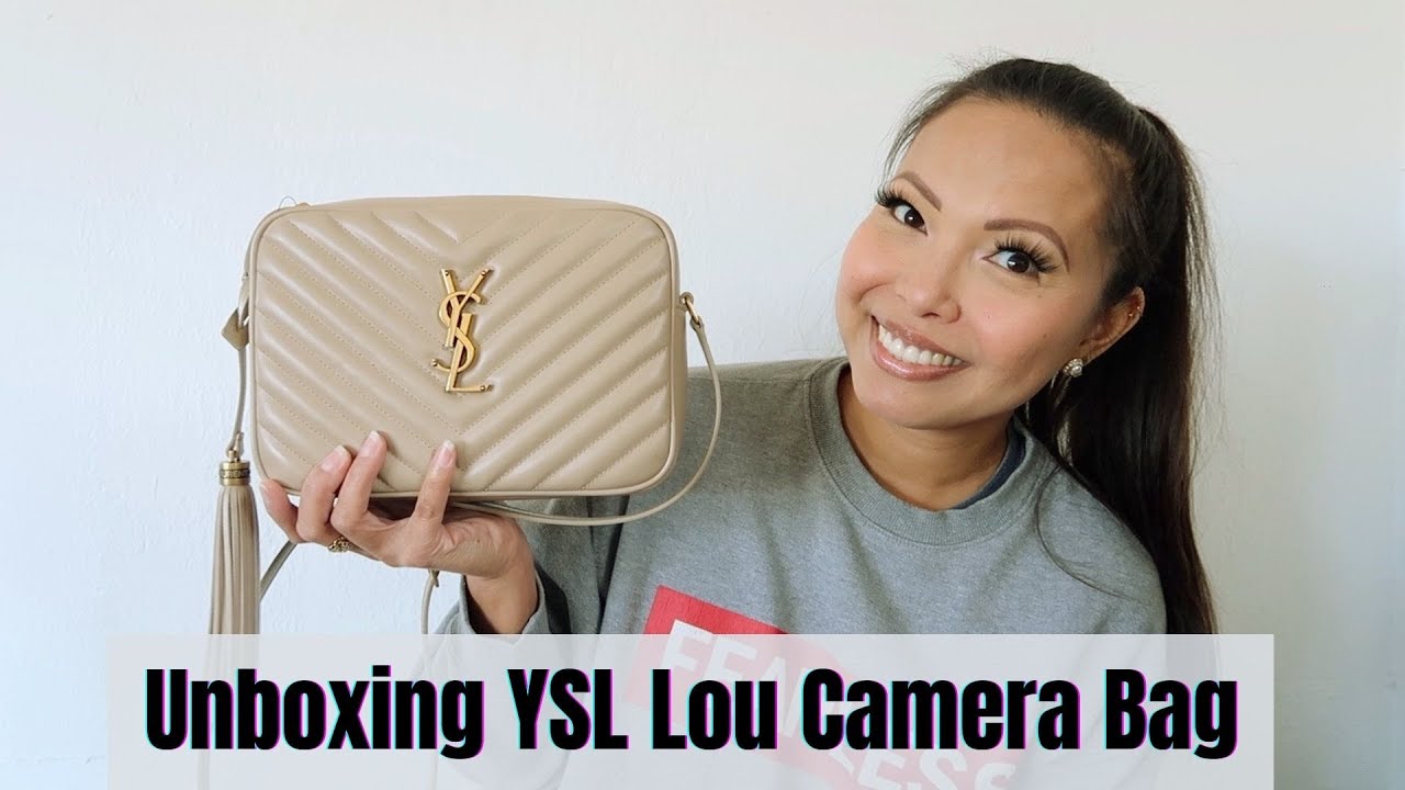 Распаковка сумки для фотоаппарата YSL Lou - покупка Neiman Marcus!