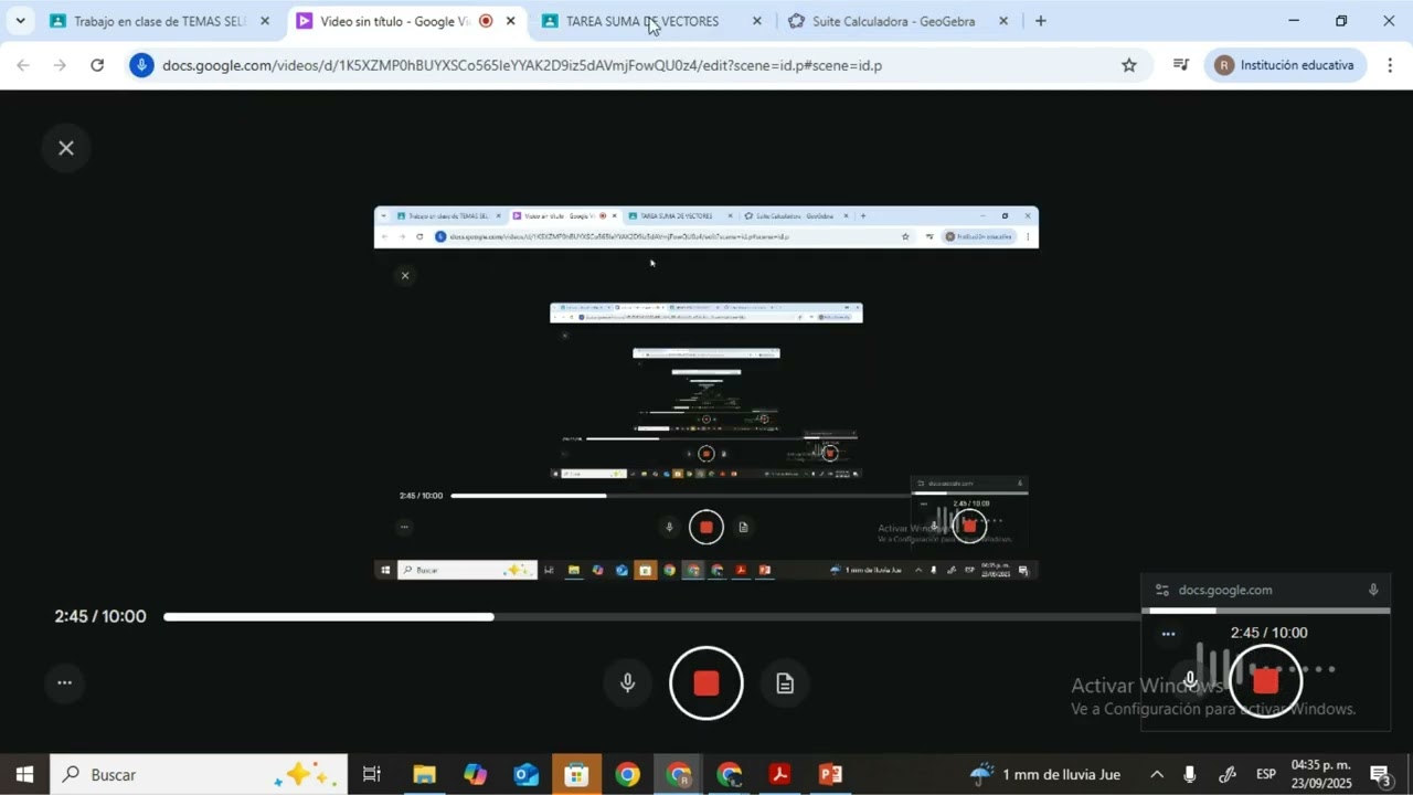 REPRESENTACIÓN Y CALCULO DEL VECTOR RESULTANTE DE LA SUMA DE VECTORES EN GEOGEBRA