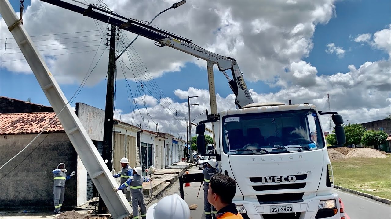Troca de 3 Postes… Equatorial Fazendo Ampliação de Rede Trifásica 220v