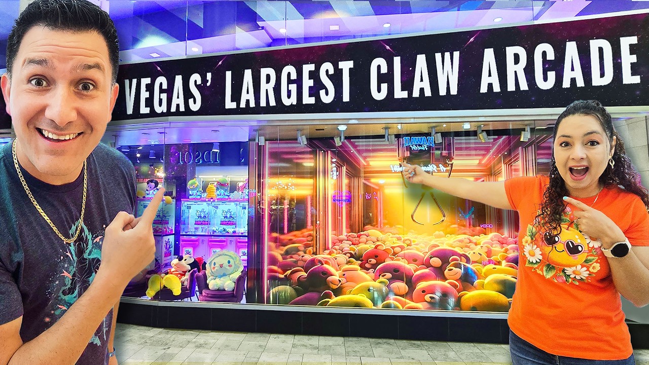 We are BACK at The LARGEST Claw Machine Arcade in Las Vegas!
