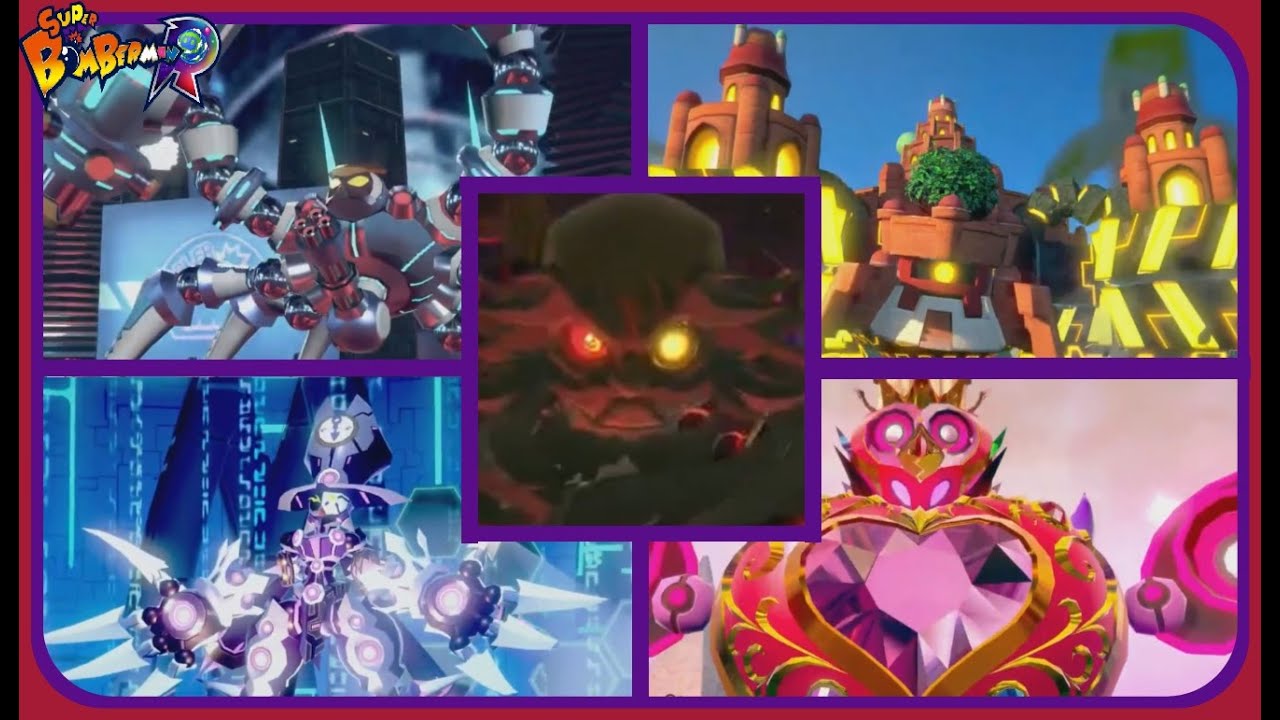 Super Bomberman R - All Boss Encounters