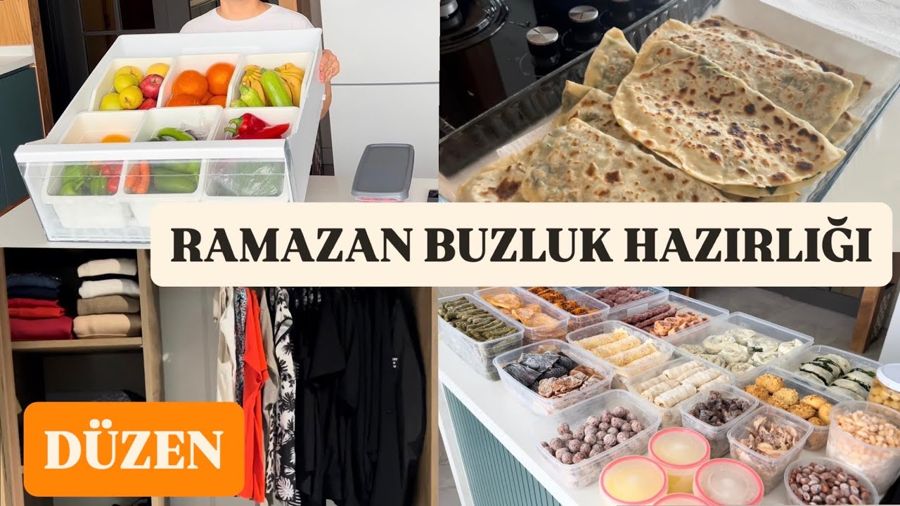 PAZAR ALIŞVERİŞİ 🍊 GARDOLAP BUZDOLABI DÜZENİ ✅ ISPANAKLI GÖZLEME 😋 RAMAZAN BUZLUK HAZIRLIĞI VLOG👍🏻