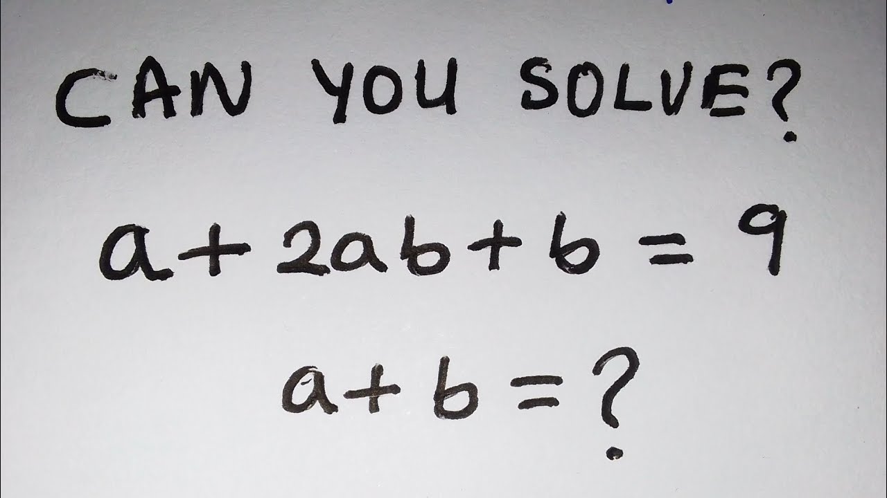 can you solve? | A Tricky Math Algebra Problem | Math Olympiad Question 