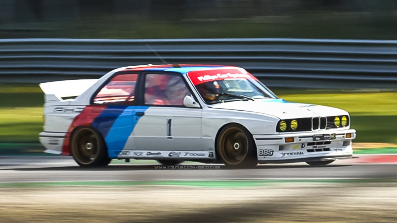 BMW M3 E30 Race Car w/ 380hp S50B32 Straight-6 Engine in action at Monza Circuit!