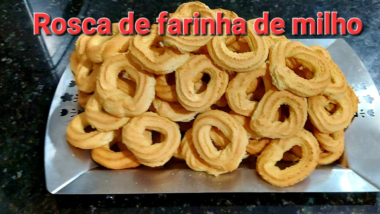 Receita das antigas, rosquinhas de farinha de milho (fubá), desmancha na boca, muito fácil de fazer