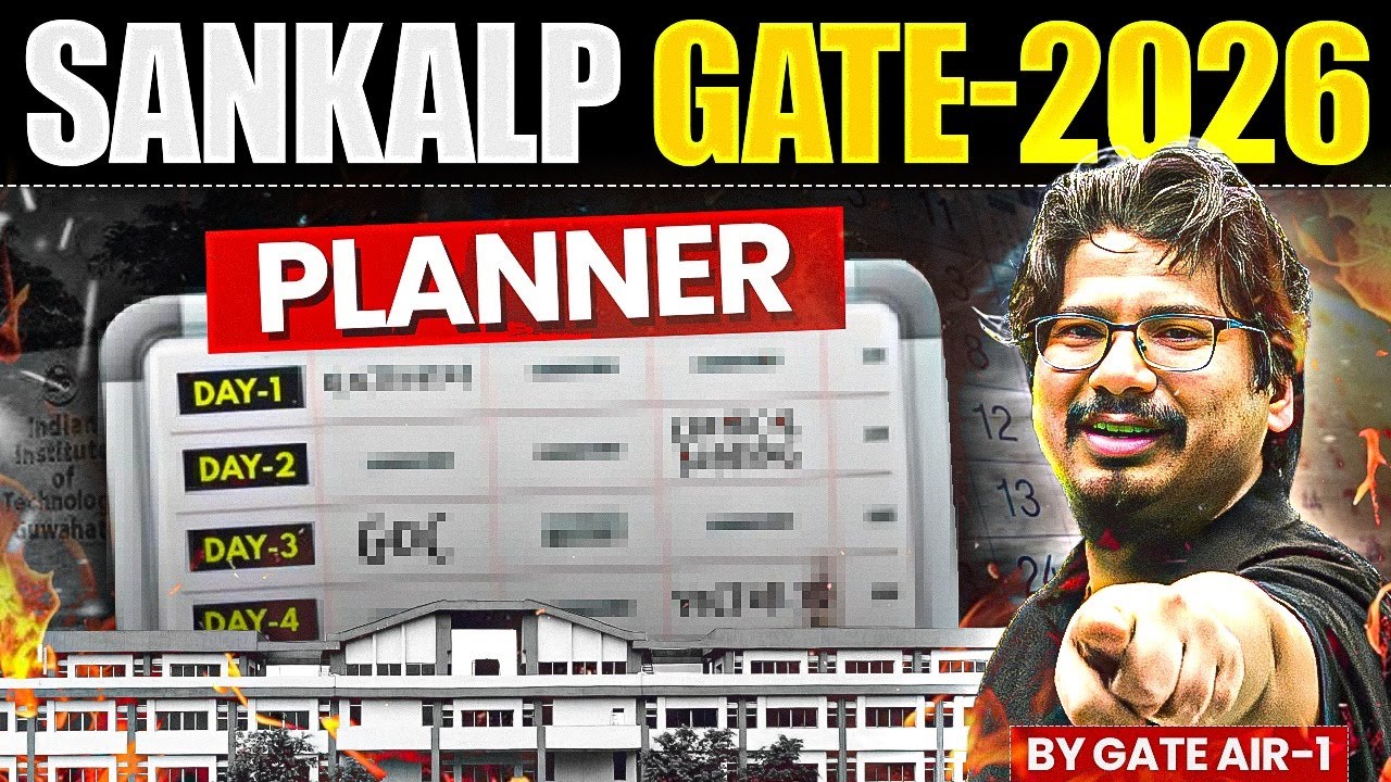 SANKALP GATE 2026 Planner REVEALED 🚀 | AIR-1 Strategy to Crack GATE 2026 | #GATE2026