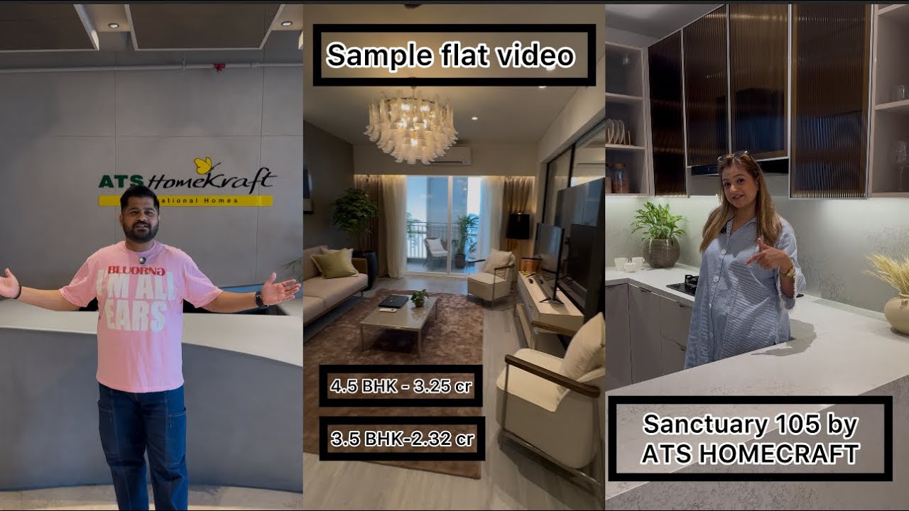 ATS HOMEKRAFT Sanctuary 105 sample flat video | Dwarka Expressway sector 105|