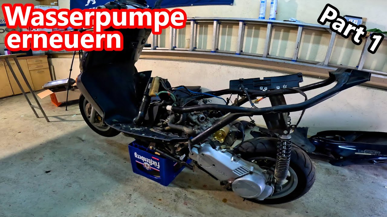 Motorblock ausbauen - Wasserpumpe undicht / Aprilia Leonardo 150 Rotax 1998 Part 1