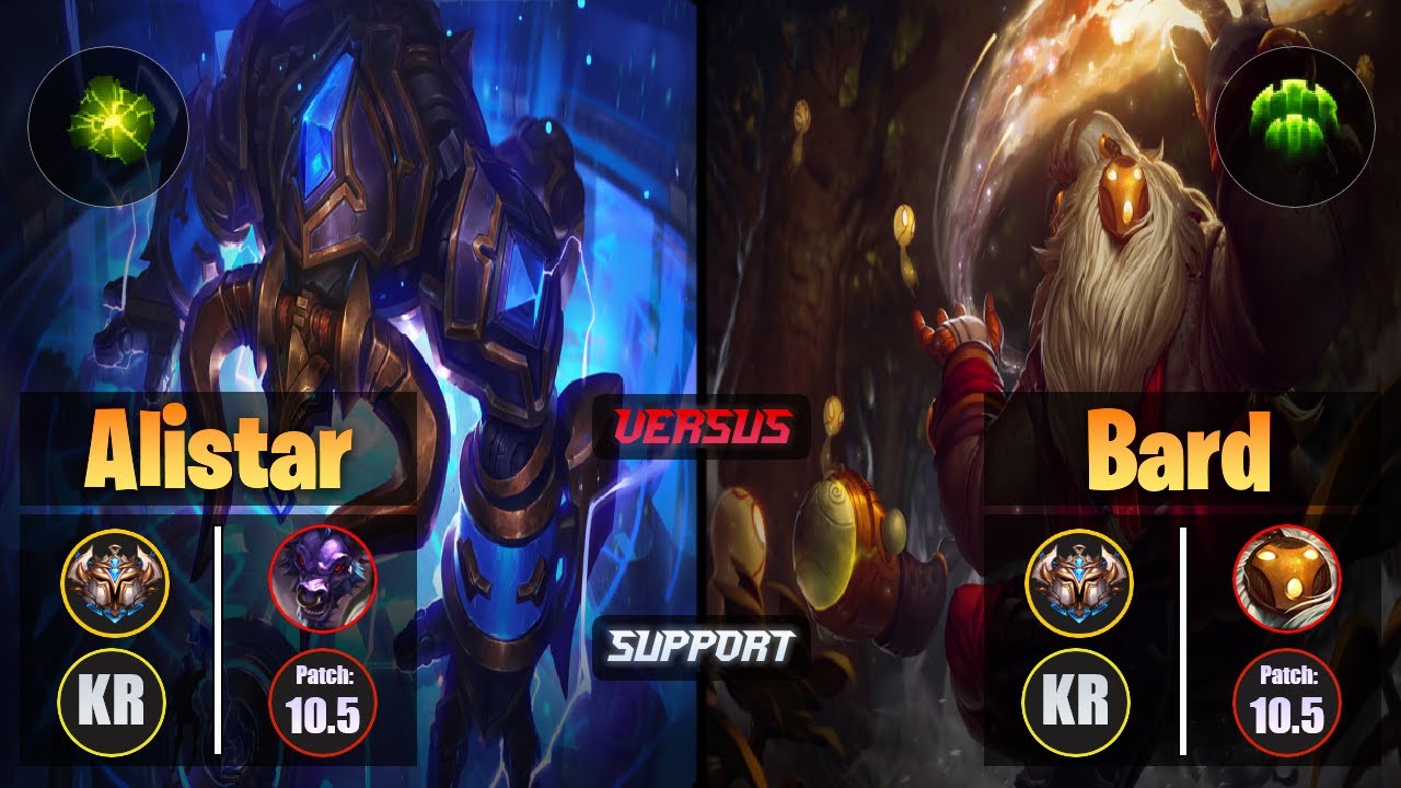 Challenger ALISTAR [Aftershock] (Support) VS  BARD - Challenger KR Patch 10.5
