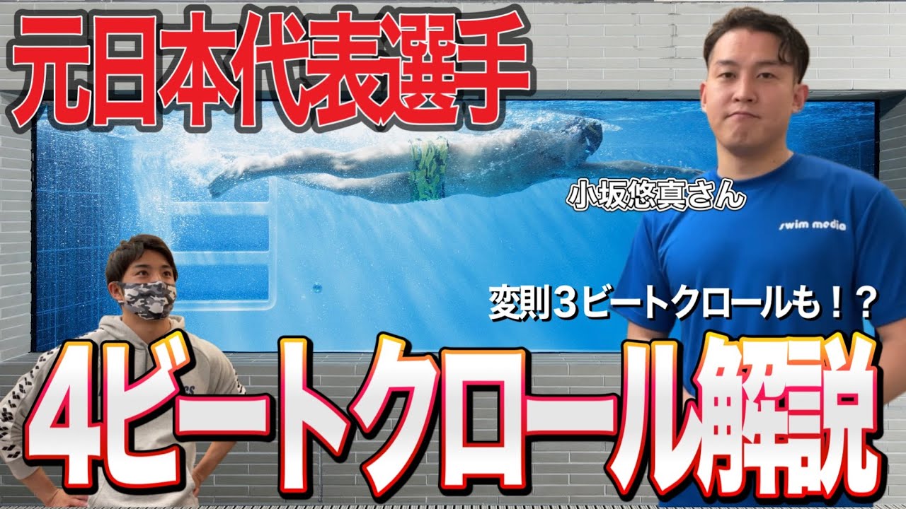 【水泳-クロール】これで４ビートクロール完全マスター！元日本代表に４ビートクロールについて聞いてみた。