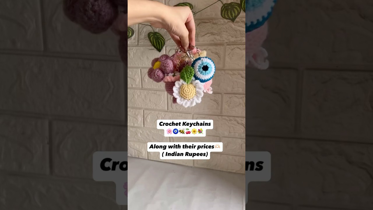 Cute Crochet Keychains ideas🫶🏻 #crochet #crochetkeychain #cute #artist #handmade #diy #crocheting