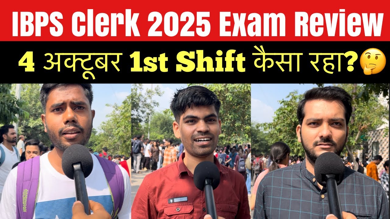 IBPS Clerk 2025 Exam Review |4 October 1st shift Review IBPS exam Analysis today |student saviour 