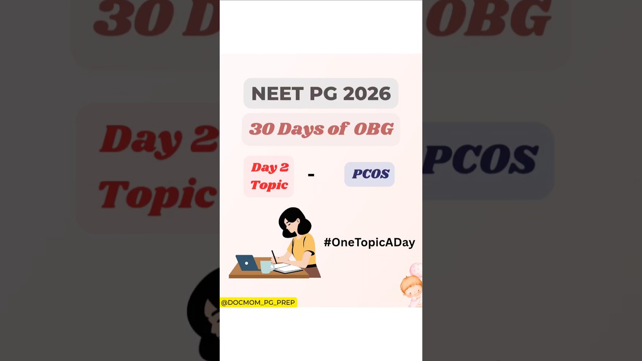 PCOS NEET PG High-Yield: Rotterdam, LH:FSH, COCPs vs Letrozole! #neetpg #pcos #obgyn