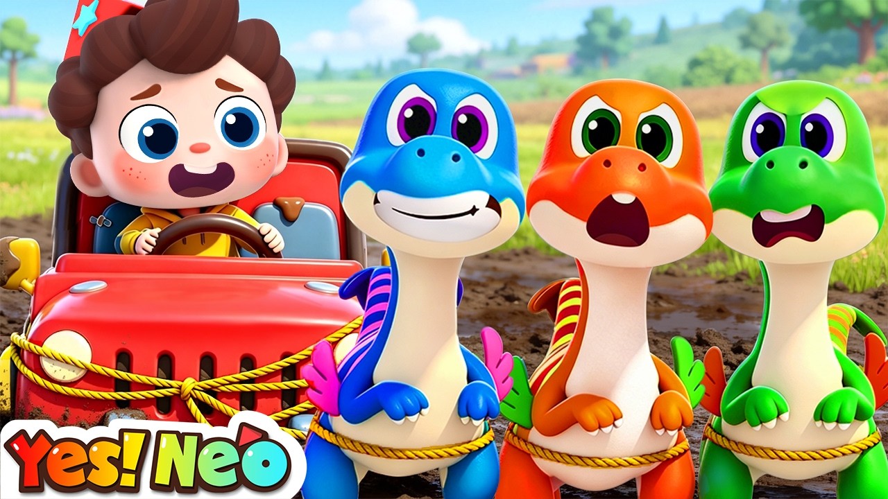 🔴LIVE | Ten Little Dinosaurs Stuck in the Mud | Counting Song for Preschoolers | Yes! Neo