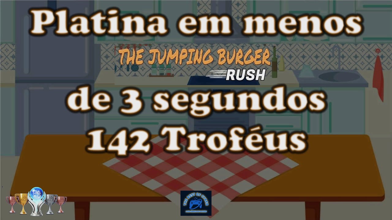 The Jumping Burger Rush - Passo a passo para pegar a platina em 3 segundos - PS4 & PS5