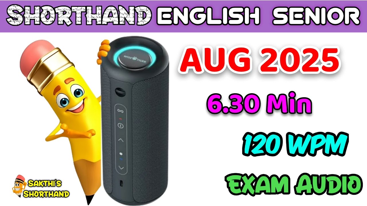 English Senior Aug 2025 ✍️ 120 WPM 🏇 6.30 Min