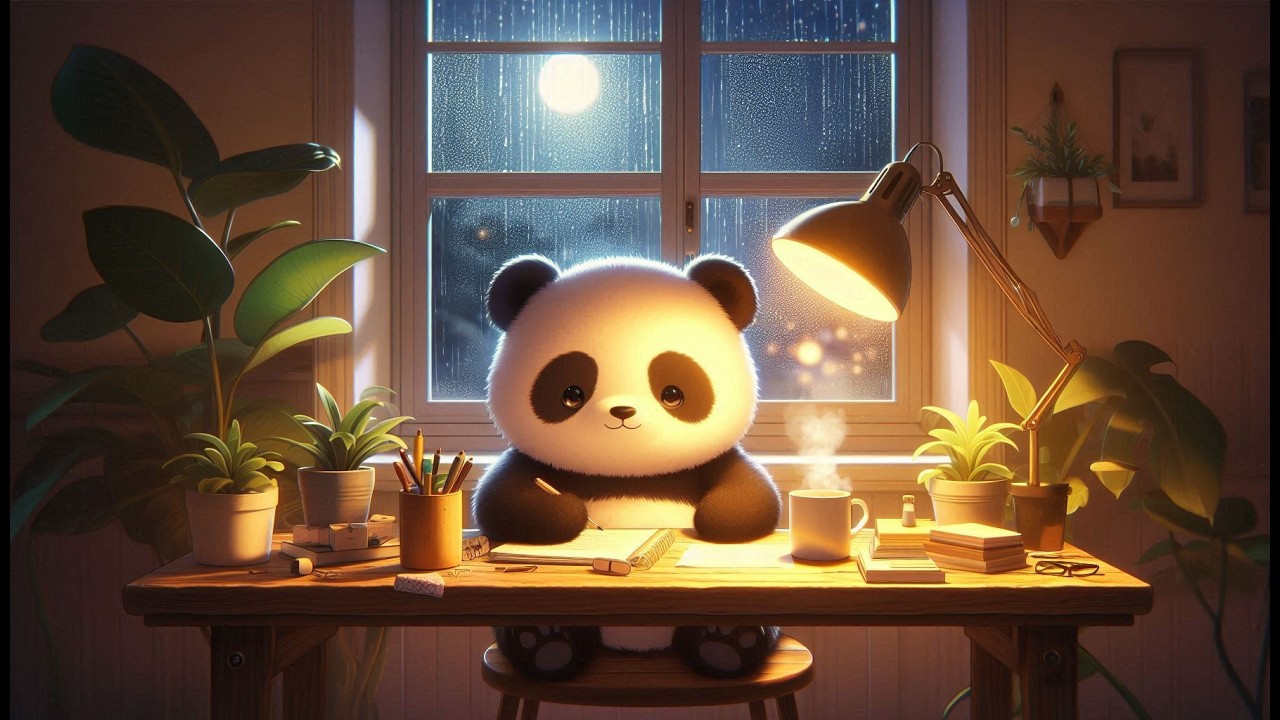 Late Night Panda Lofi 🐼✨ Calm Beats for Stress Relief & Sleep