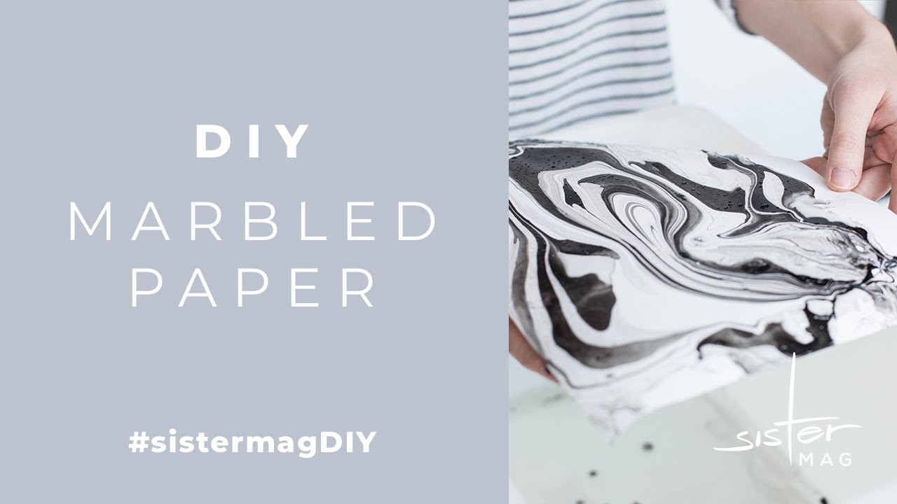 DIY Marbled Paper - Marbling with nail polish! #sistermagDIY