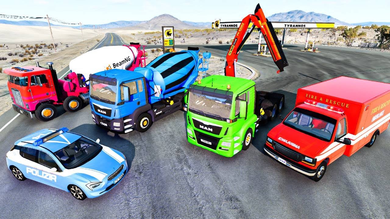 Cars rescue by Police | BeamNG.drive | #829