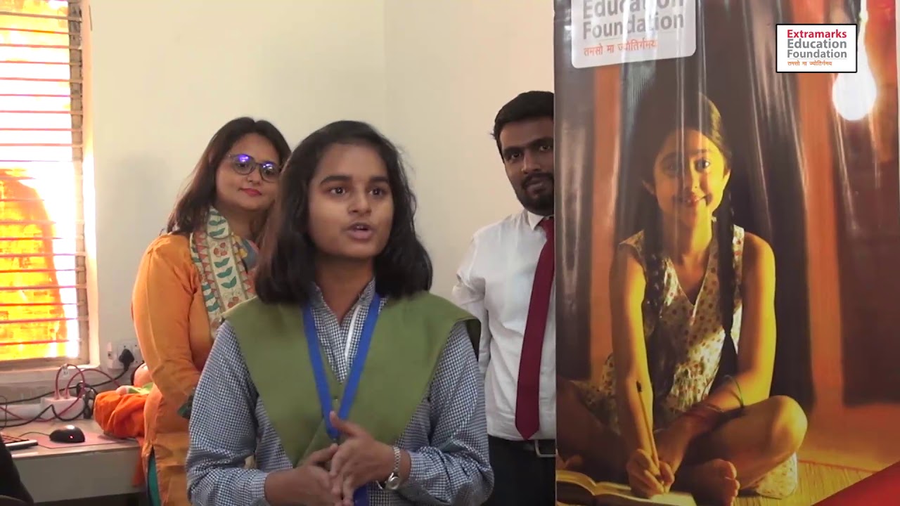 Student of Government Girls Inter College thanks Extramarks Education Foundation