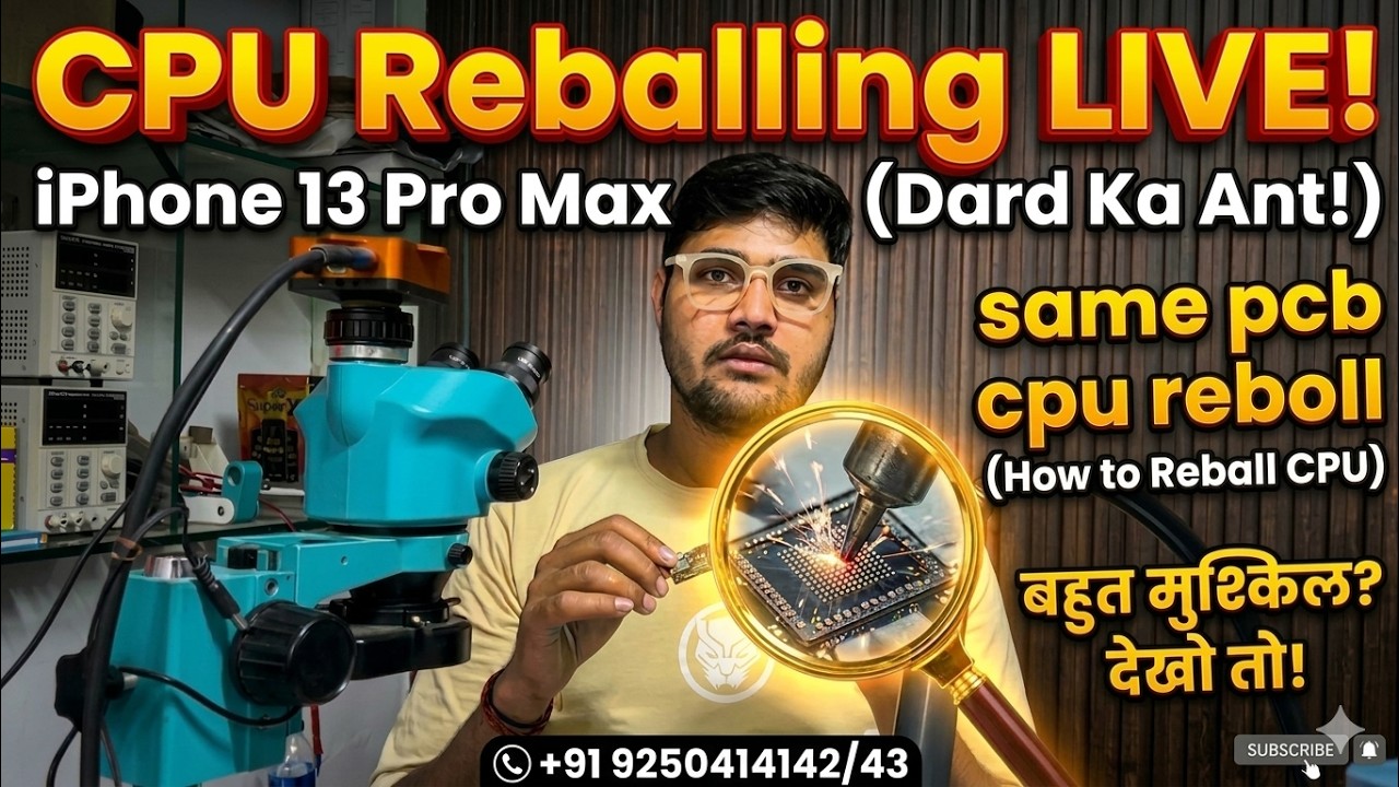 iPhone 13 Pro Max CPU Reballing LIVE 🔥 | Same PCB CPU Reball | Full Process