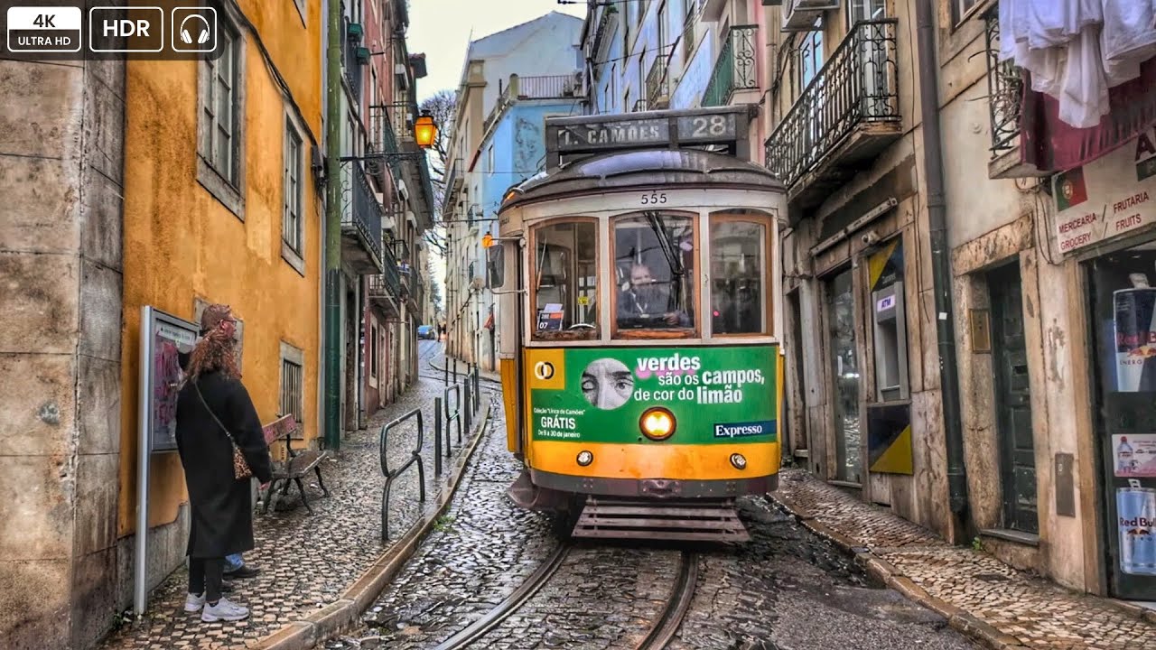 Lisbon Rain Walk 2026 🌧️ Thieves Market to Alfama Alleys (Caught in Storm) | 4K HDR