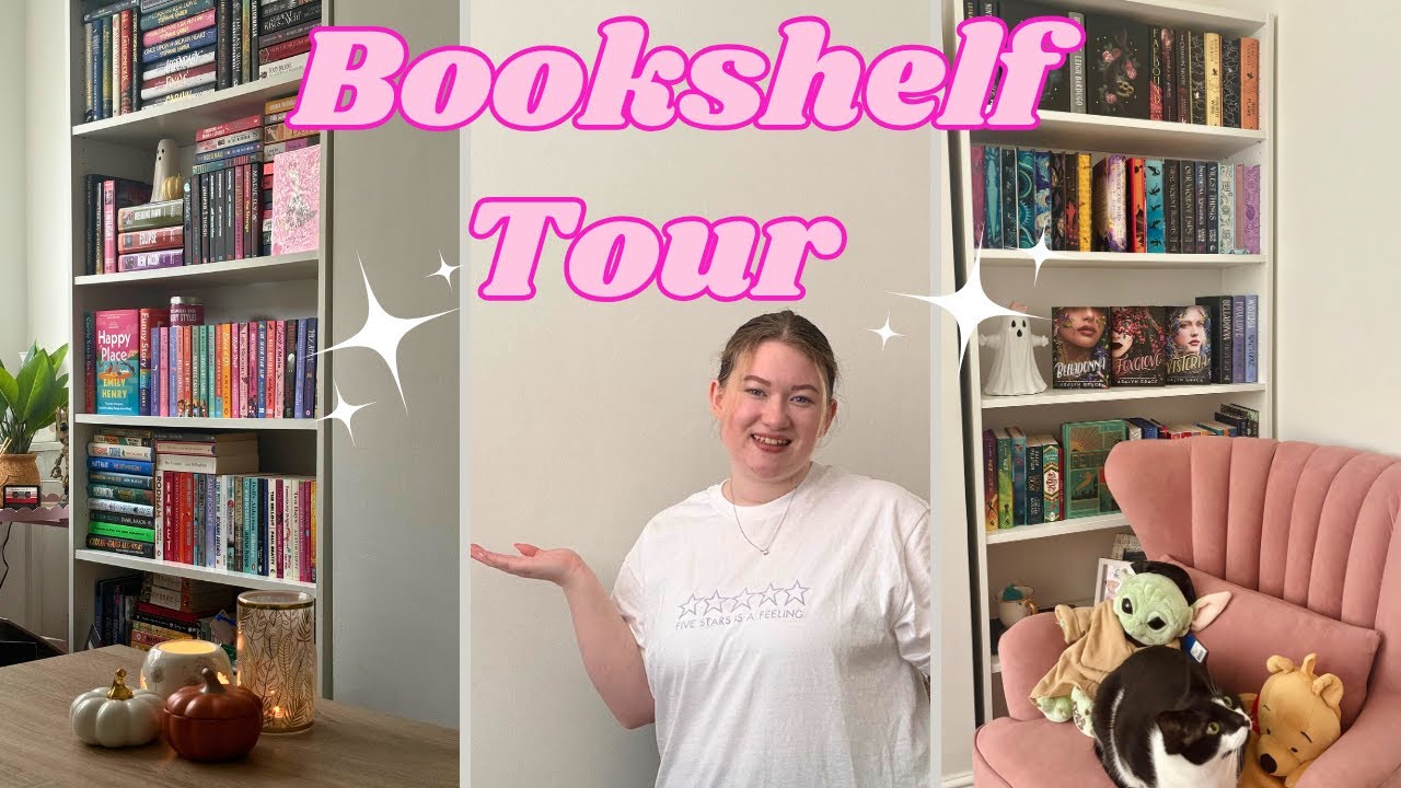 2025 bookshelf tour 💗📖✨how I organise 300+ books