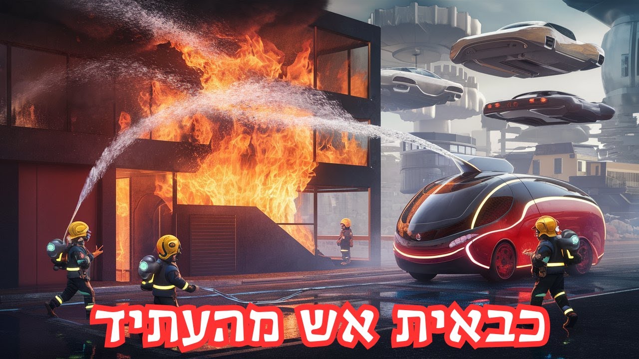 כבאית אש של העתיד מכבה שריפה  🔥🚒 כבאית מכבה אש לילדים מכבי אש לילדים