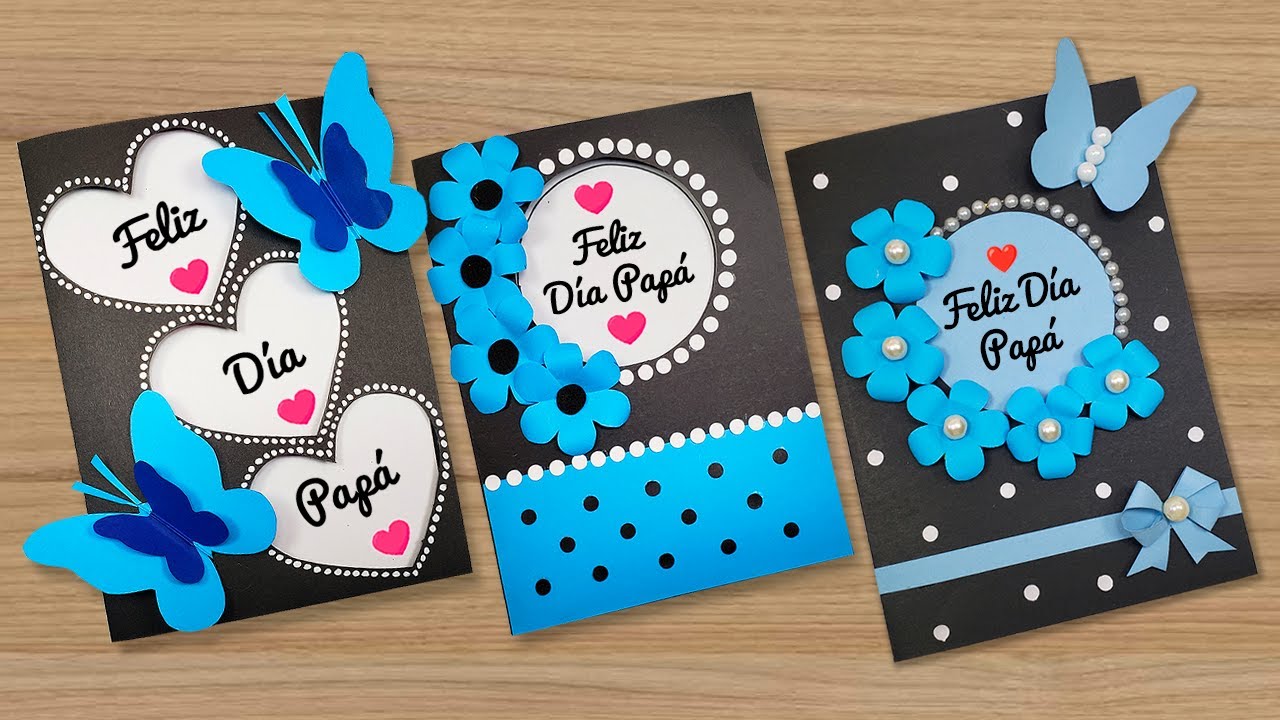 💖💙DIY 3 Hermosas tarjetas para el Día del Padre 😘Cards for fathers day | Especial día del padre🥰🌷